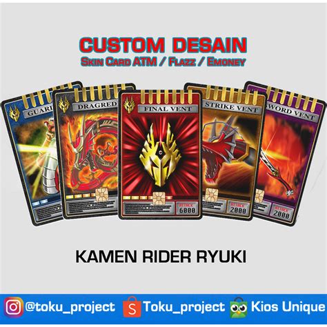 Jual Custom Skin Card Atm Kamen Rider Ryuki Series Set Shopee Indonesia