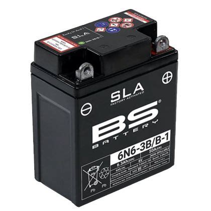 Batterie BS Battery SLA 6N6 3B B 1 Ferme Type Acide Sans Entretien