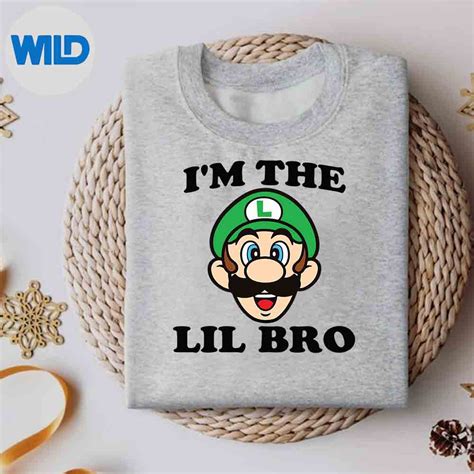 Super Mario Luigi Svg Super Mario Luigi Im The Lil Bro Portrait Svg