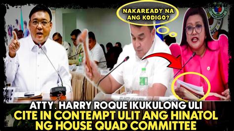 Pinagtulungan At Na Cite In Contempt Ang Hatol Ng Congress Para Kay