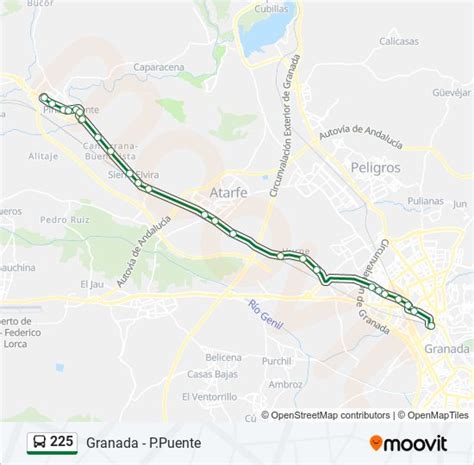 Línea 225 Horarios Paradas Y Mapas Bda La Paz‎→rector Marín Ocete