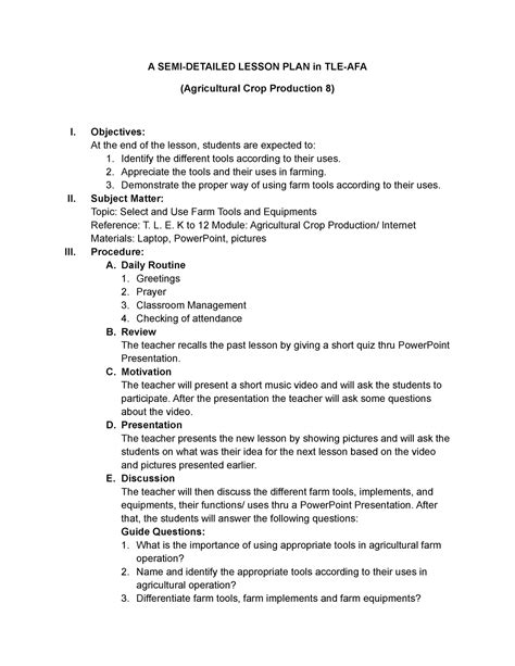 Semi Detailed Lesson Plan Pup Semi Detailed Lesson Plan In English