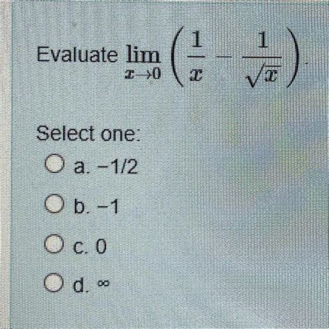 Solved Evaluate Lim X Rightarrow Chegg