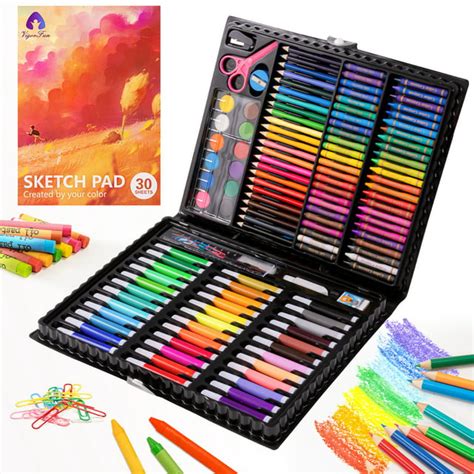 151 Piece Art Kit With Easel Pastels Crayons Pencils For Teens Kids