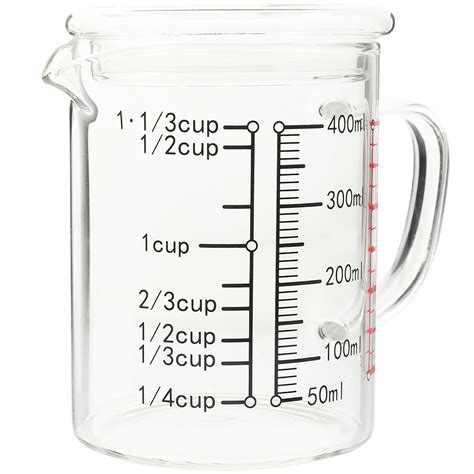 Household Measuring Cup Glass Cup With Scale Milk Drinking Glass Measuring Cup With Lid