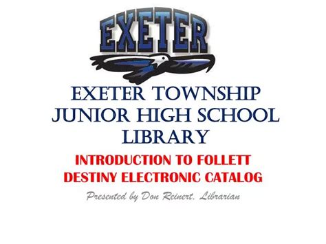 Ppt Exeter Township Junior High School Library Powerpoint