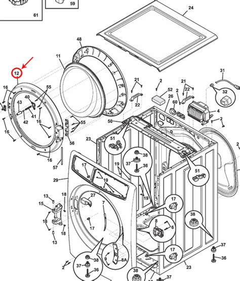 Electrolux Part# 5304505234 Washer Door Inner Frame (OEM)