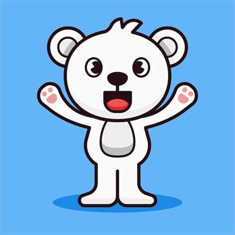 Free Vector Cute Polar Bear Dabbing Cartoon Vector Icon Illustration