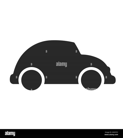 simple cartoon car silhouette side view vector isolated on white ...