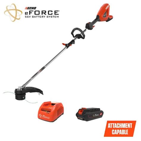 Echo Eforce 56v Brushless Cordless Battery 16 In Attachment Capable String Trimmer And 25ah