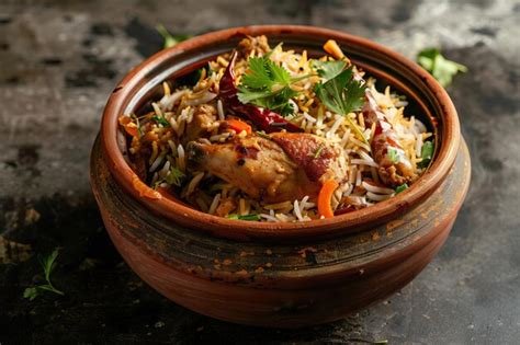 Premium Photo Earthen Pot Dum Handi Chicken Biryani Popular Indian Dish