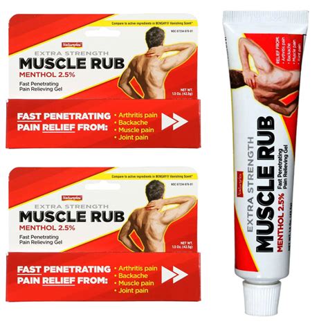 2 Pk Menthol Analgesic Gel Muscle Rub Joint Arthritis Pain Relief Crea — Alltopbargains