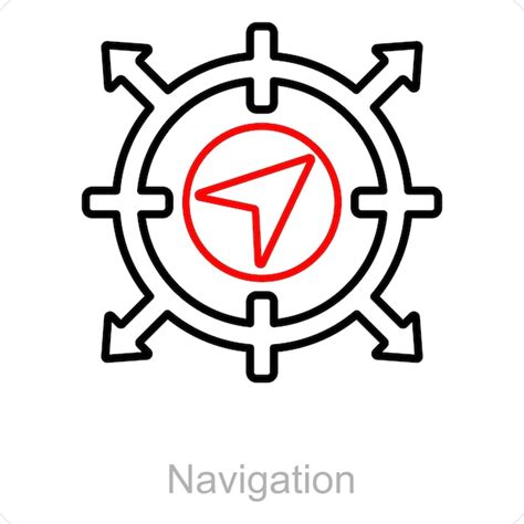 Premium Vector Navigation And Way Icon Concept