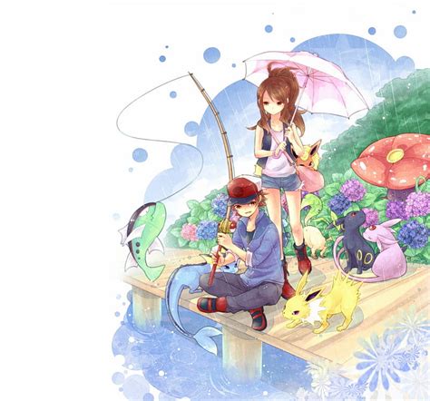 Pokemon Pretty Flareon Wet Hilda Fish Umbrella Touka Sweet