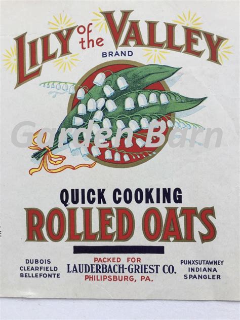 Rolled Oats Vintage Lithograph Advertising Label Etsy Vintage