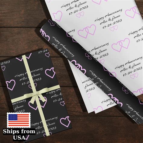 Personalized Anniversary Gift Wrap Anniversary Wrapping Paper