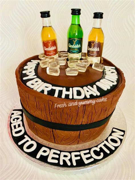 Glenfiddich Whisky Theme Chocolate Fresh And Yummy Cake