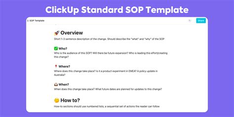 10 Free Sop Templates And How To Write Your Own Sop Clickup