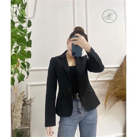 Jual Blazer Hitam Wanita Kerja Kantoran Blazer Formal Black Blazer