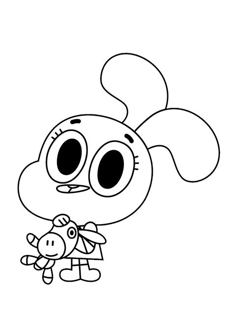 Anaïs Watterson The Amazing World Of Gumball Coloring Pages For Kids