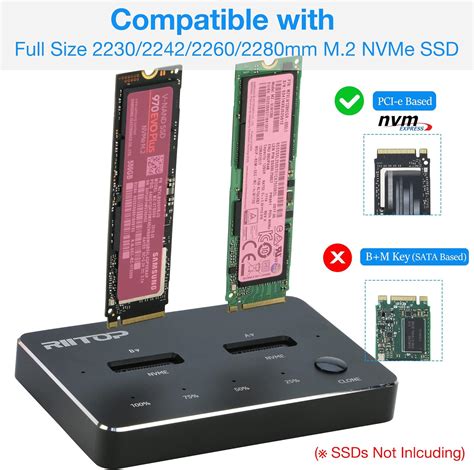 Buy M Duplicator Riitop Dual Nvme Docking Station For Nvme Ssd To