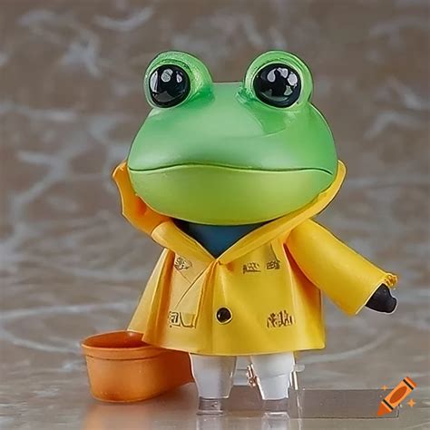 Nendoroid Figure Of A Frog In A Yellow Raincoat On Craiyon