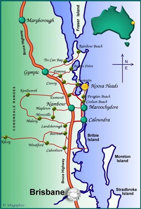 Sunshine Coast Tourist Map Ontheworldmap Com