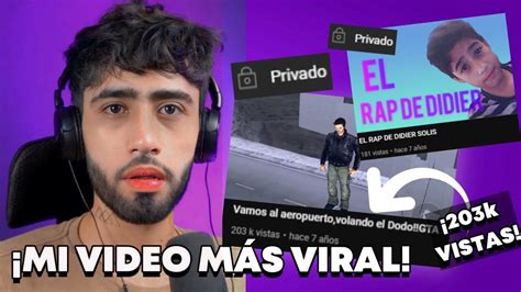 Reaccionando A Mis Videos Privados Me Hicieron Un Rap Youtube