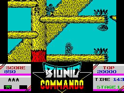 Screenshot Of Bionic Commando Zx Spectrum Mobygames