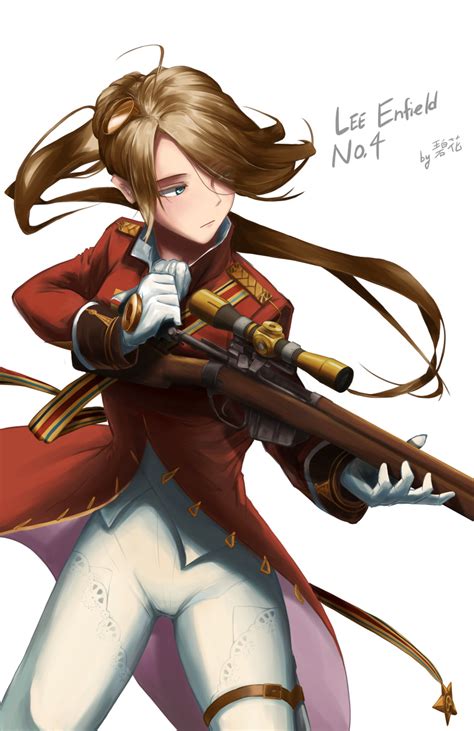 Safebooru 1girl Absurdres Ahoge Ascot Bangs Blush Bolt Action Braid Breasts Brown Hair Buckle