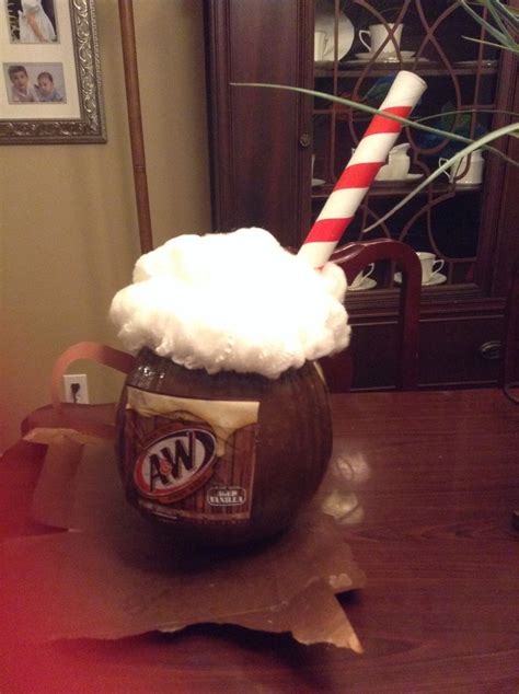 Cute Root Beer Float Idea For A Pumpkin Pumpkin Carving Halloween