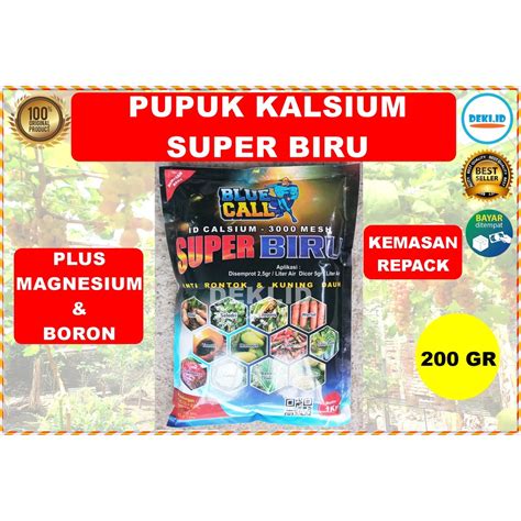 Jual Pupuk Kalsium Super Biru 200 Gr Kemasan Repack Plus Magnesium