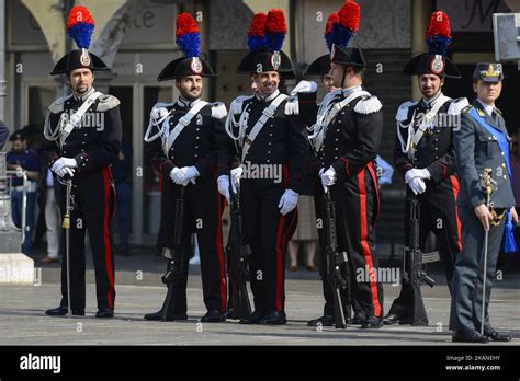 Italian carabinieri attend the military parade during the celebrations ...