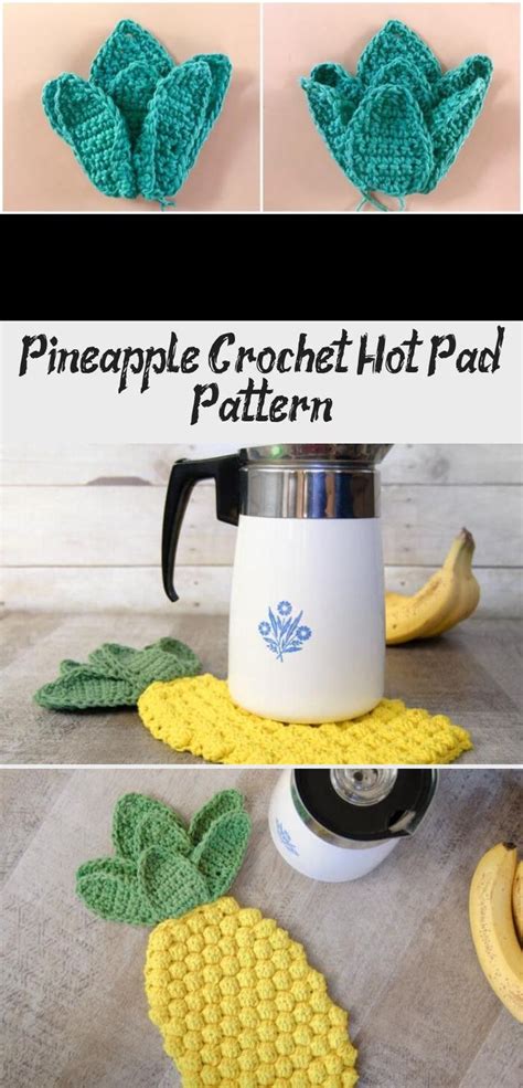 Pineapple Crochet Hot Pad Pattern CrochetCat CrochetVideos