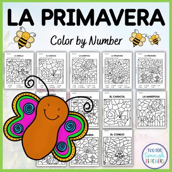 La Primavera Spring Coloring Pages In Spanish By Fun For Spanish Teachers