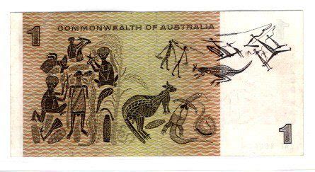 Australian Decimal Paper Banknote Issue One Dollar ZAN 66349 The