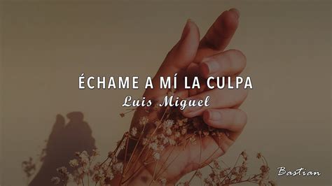 Luis Miguel Chame A M La Culpa Letra Youtube