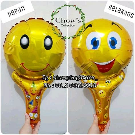 Jual Balon Foil Pentungan Pentung Balon Tongkat Karakter Emoticon