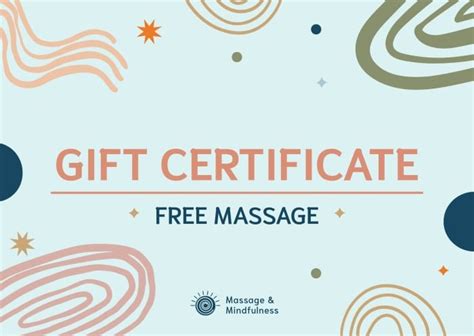 Free Abstract Massage Gift Certificate Template