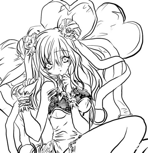 Anime Girl By Gabriela Gogonea Coloring Page ColouringPages