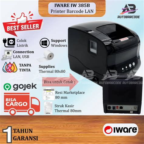 Jual Printer Barcode Label Thermal Iware Iw Ukuran A Kasir Struk