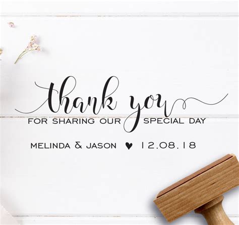 Wedding Stamp Thank You For Sharing Our Special Day Wedding Etsy