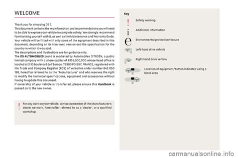 Citroen Ds Crossback Owners Manual Pages