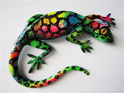 Reptile Art Wall Decor Whimsical Lizard Sculpture