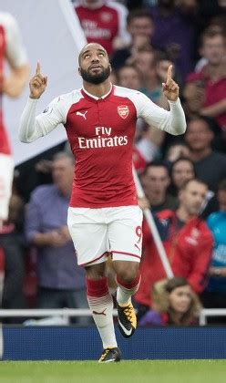 Alexandre Lacazette Arsenal Celebrates Opening Goal Editorial Stock