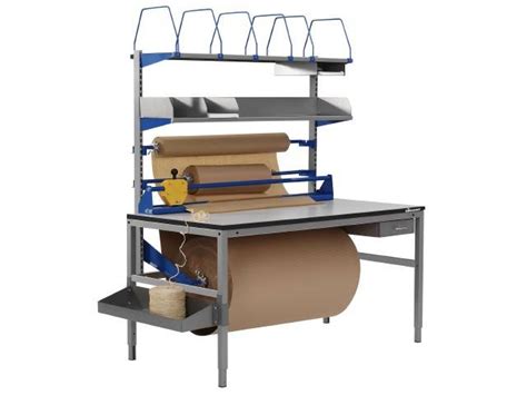 Packing Bench With Spindles Shelves Scales And Cutter