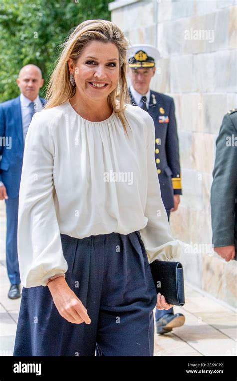 Queen Maxima During A Visit To The Veteran Institute In Doorn The