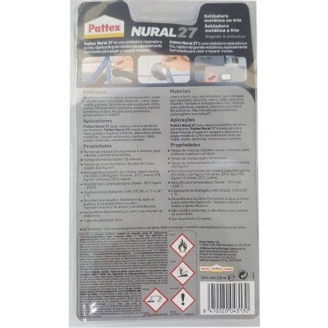 PATTEX NURAL 27 22ml REPARADOR SOLDADURA Materiales Manuel Martín