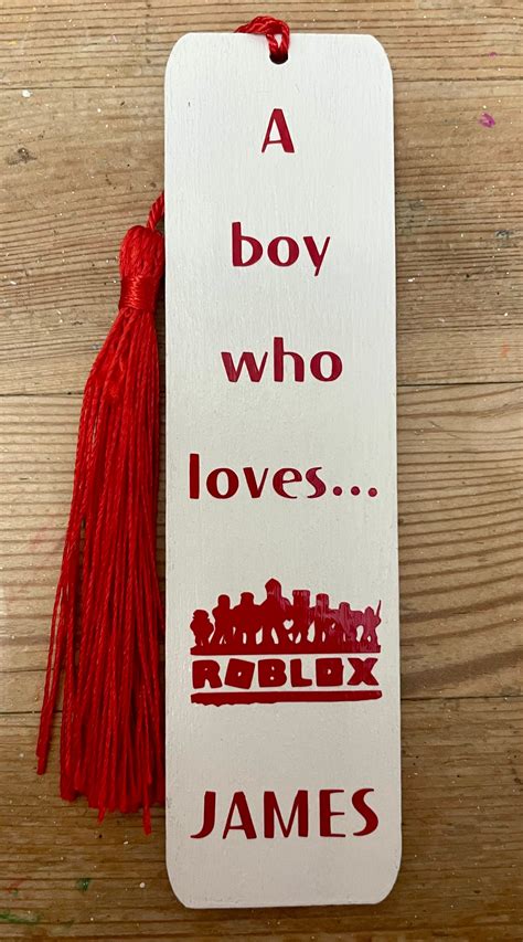 Roblox Inspired Bookmark Personalised Bookmark Childrens Etsy