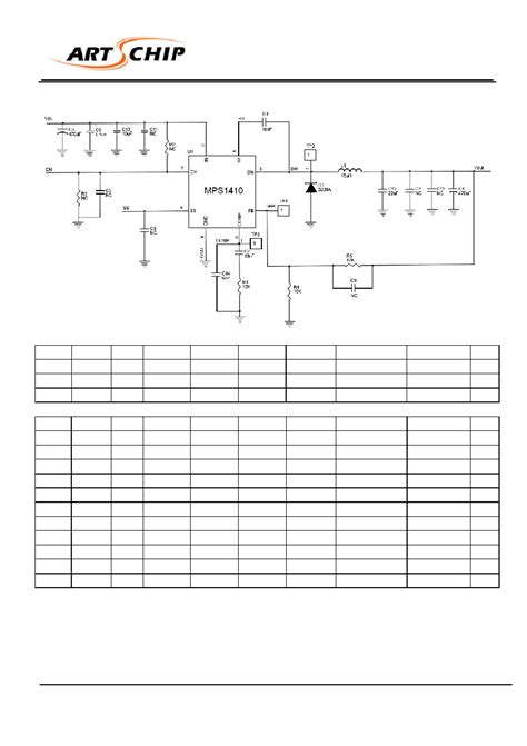 MPS1410 Datasheet 3 7 Pages ARTSCHIP 2A Step Down DC DC Converter